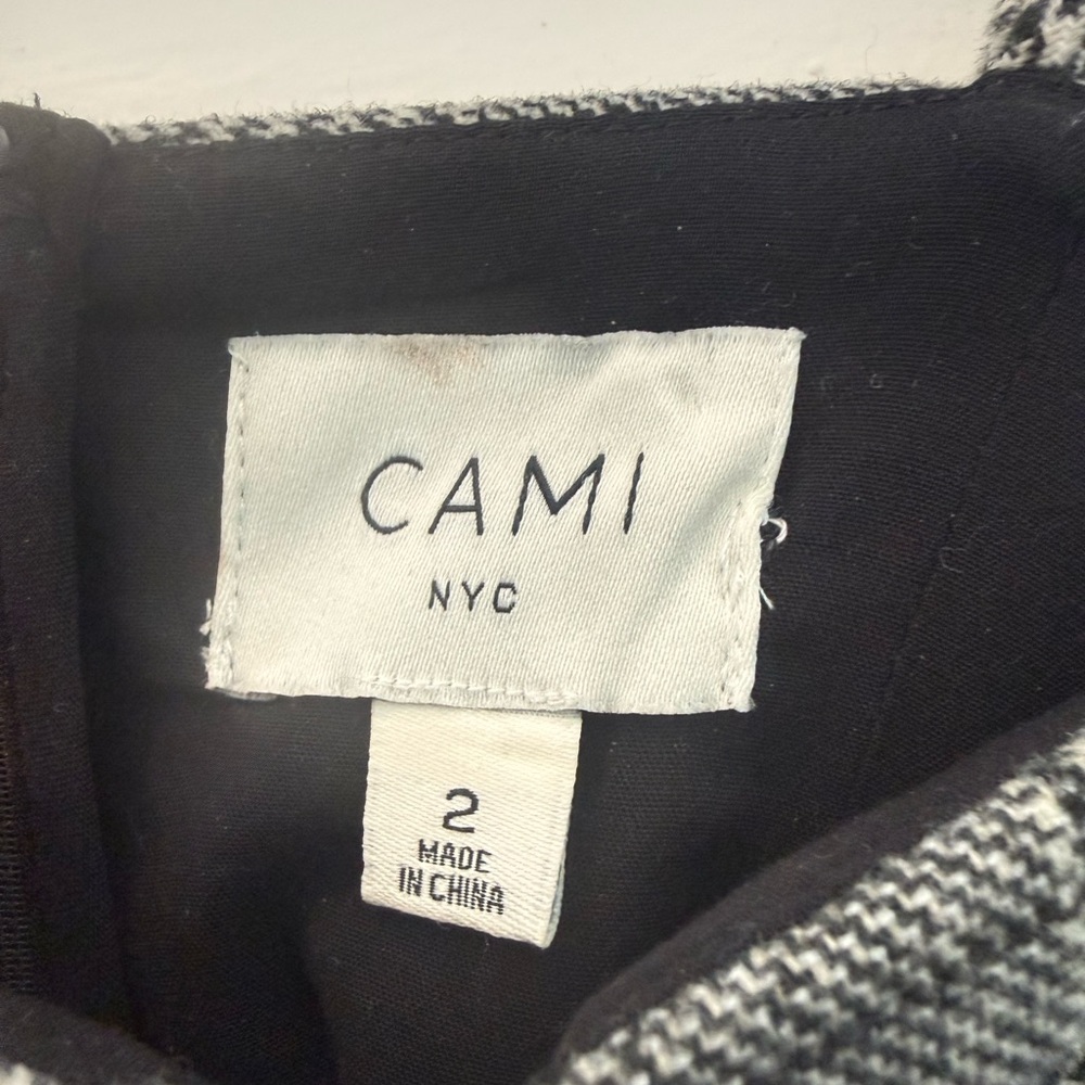 Cami NYC Black and White Plaid Bustier Bodysuit Size 2 NWOT - Picture 2 of 2